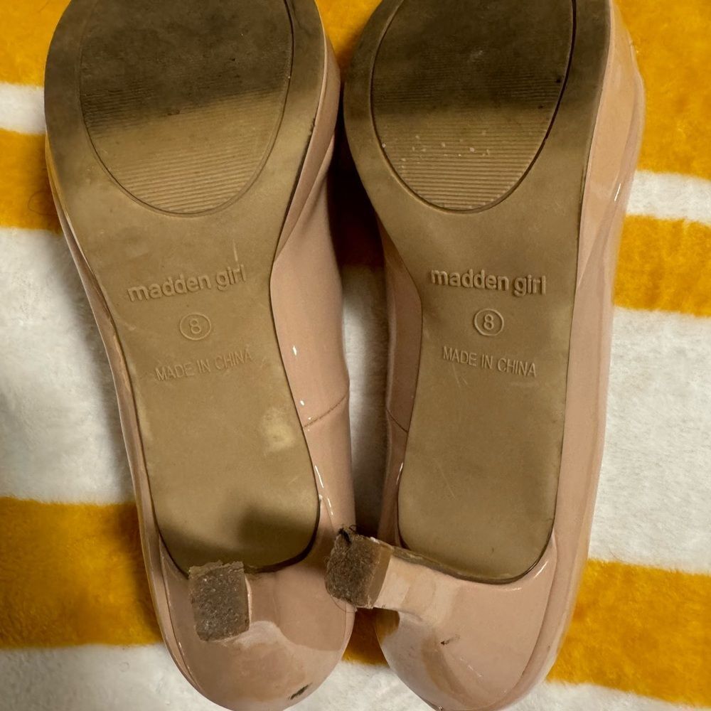 Madden Girl nude color heel Women’s size 8 nude shoes pumps high designer cute - Picture 7 of 8